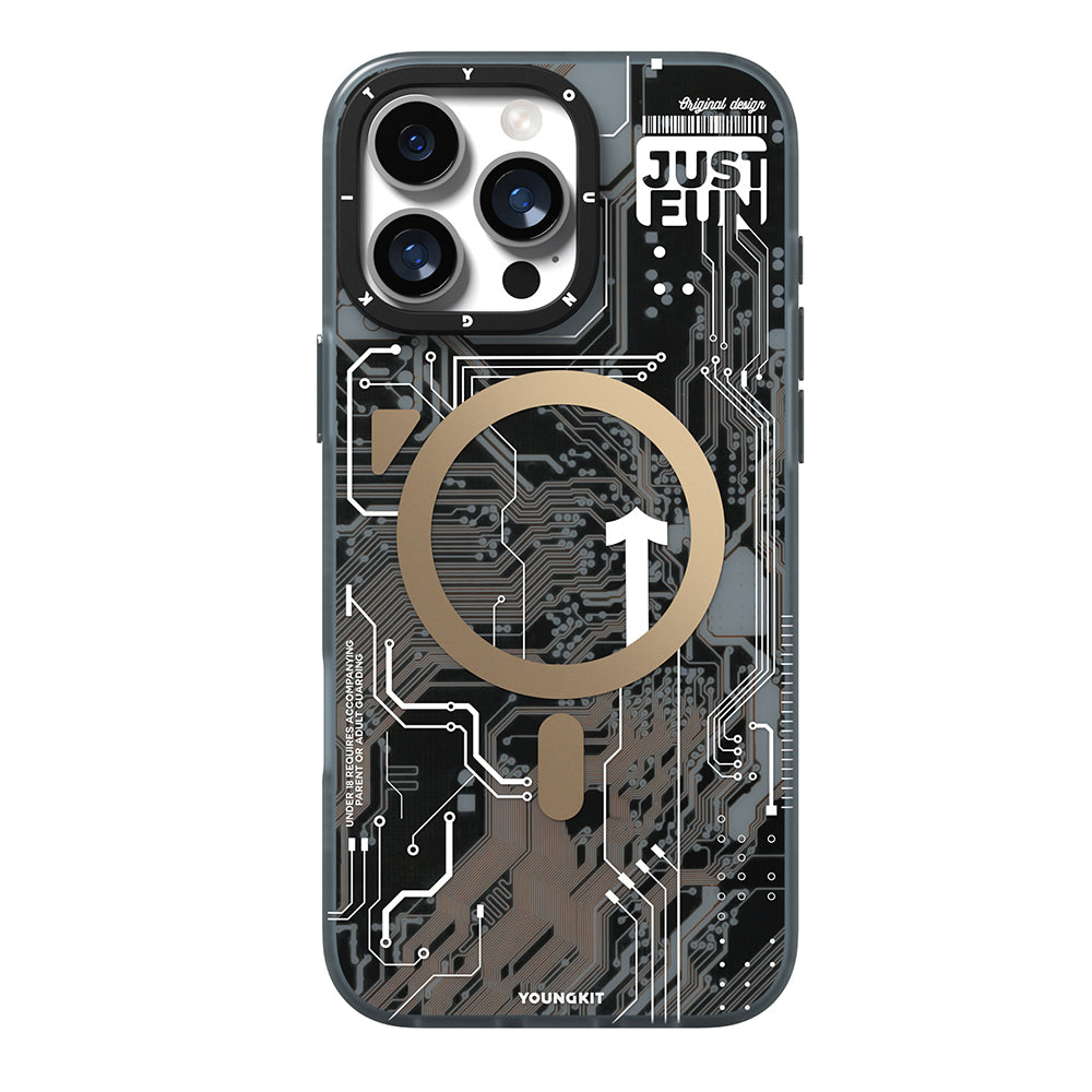 Youngkit Technology Serisi iPhone 16 Pro Kamera Denetim Butonlu M-safe Kılıf Youngkit Technology Serisi iPhone 16 Pro Kamera Denetim Butonlu M-safe Kılıf